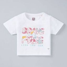 Girls Embroidered Regular Fit Crew-Neck T-Shirt-image-51