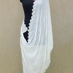 Embroidered Dupatta with Scalloped Hem-2