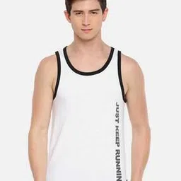 Typographic Print Round-Neck Sleeveless Vest-image-81