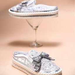 Women Embellished Slip-On Mules-image-5