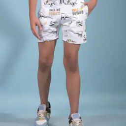 Boys Typographic Print Regular Fit Shorts-image-64