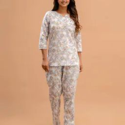 Printed Top & Pyjamas Set-image-6