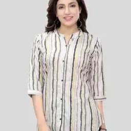 Striped A-Line Kurti-22