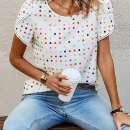 Women Polka-Dot Print Regular Fit Top-image-29