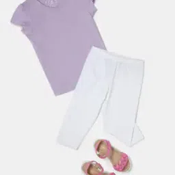 Girl Slim Fit Capris-image-34