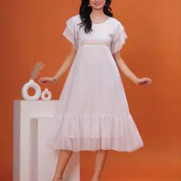 Women Midi Fit and Flare Dress-image-71