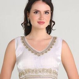 Women Embroidery Back Open Blouse-picture-28