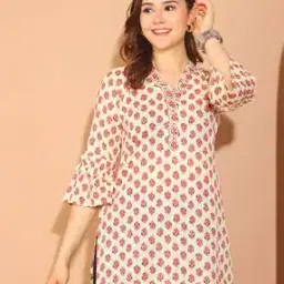 Women Floral Print Straight Tunic-image-16