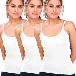 Pack of 3 Women Camisoles with Adjustable Straps-image-56