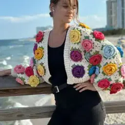 Regular Crochet Cardigan-image-4