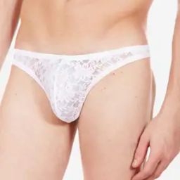 Men Lace Briefs with Inner Elastic Waistband-image-2
