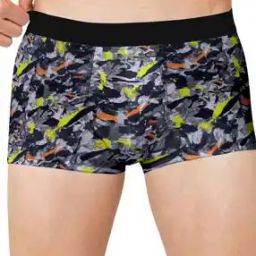 Printed Regular Trunks with Elasticated Waistband-6