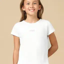 u.s. polo assn. Girls Typographic Print Regular Fit Round-Neck T-Shirt-picture-43
