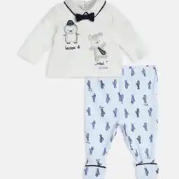 Embroidered Peter Pan-Collar Top & Pyjamas-image-56