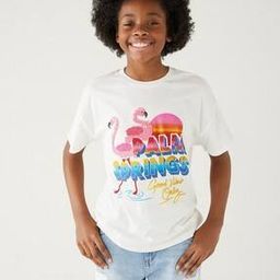 Sequined Flamingo Cotton T-Shirt-image-1