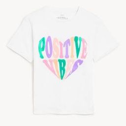 Positive Vibes Slogan T-Shirt-image-47
