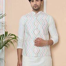 Men Self-design Nehru jacket-51