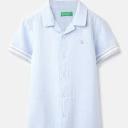 Boys Micro Print Regular Fit Shirt-image-16