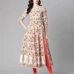 Floral Slit Kurta with Churidars-image-29