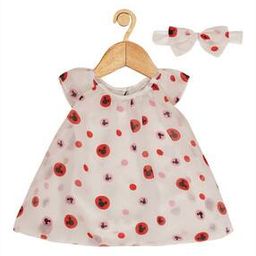 Micky Mouse Print A-Line Dress with Hair Band-image-8