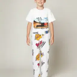 Boys Typographic Print Straight Track Pants-picture-12