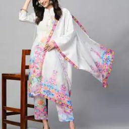 Women Embroidered Straight Kurta Set-image-4