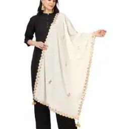 Velvet Dupatta with Lace Border-picture-47