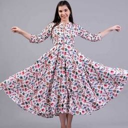 Heart Print Fit & Flare Dress-image-33