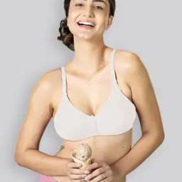 Cotton Rich Mesh Ladder Non-Wired Moulded and Seamless Bra-picture-38