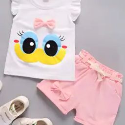 Girls Graphic Print Top with Shorts-picture-11