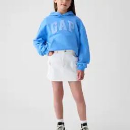 Kids Cargo Patterned Denim Skirt-image-18
