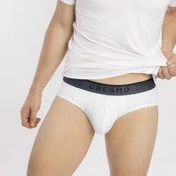 Logo Print Brief with Elasticated Waistband-image-14