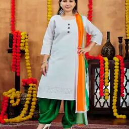 Women Embroidered A-Line Kurta with Round Neck-image-29