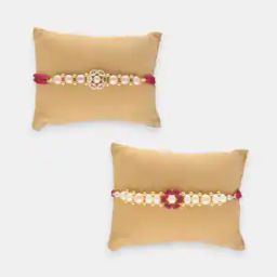 Set of 2 Bandhan Pearl Rakhis-8
