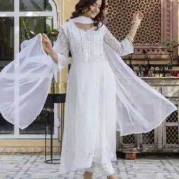 Women Embroidered Anarkali Kurta Suit Set-52