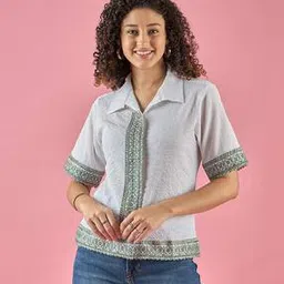 leia Women Regular Fit Spread Collar Shirt  -picture-48