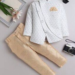 fourfolds Boys Embroidered Suit Set-picture-17