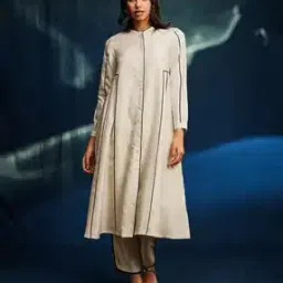 Striped A-Line Kurta Set-image-47