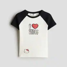 Girls Slim Fit Printed T-shirt  -image-49