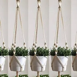 Set of 5 Macrame Plant Hangers-image-82