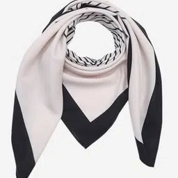 Striped Print Scarf with Contrast Border-image-3