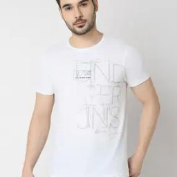 Men Typographic Print Round-Neck T-Shirt-image-97