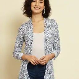 Women Relaxed Fit Floral Shrug-28