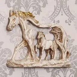 Decorative Walking Horses Polyresin Wall Hanging Showpiece-image-8