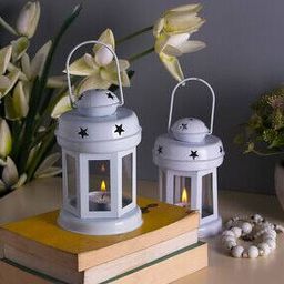 Set of 2 Candle Lantern Hanging Tea-Light Holders-6
