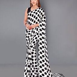 Women Polka-Dot Print Georgette Saree-image-95