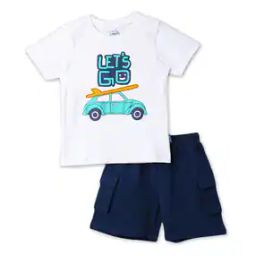 Boys Graphic Shorts and T-shirt Set-image-75