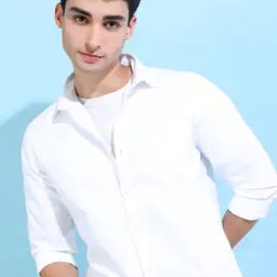 Men Slim Fit Shirt with Patch Pocket-image-2