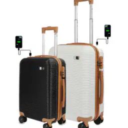 Set of 2 Vacanza Polycarbonate Hardcase Luggage with USB Port (S | M)-0