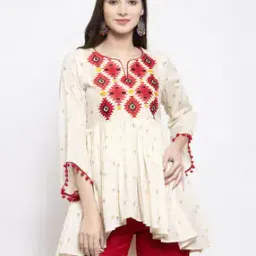 bhama couture Geometric Pattern Tunic with Embellished-picture-1
